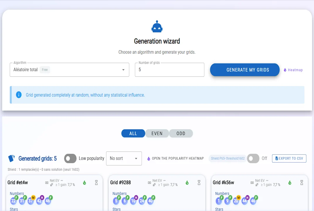 Choisissez votre algorithme parmi 11 options